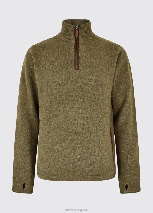 628F1002 vêtements vert sombre Dubarry Hommes pull à col zippé feeney