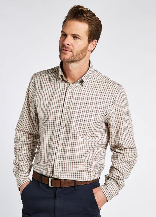 628F1015 vêtements caillou sombre Dubarry Hommes chemise à carreaux connell tattersall
