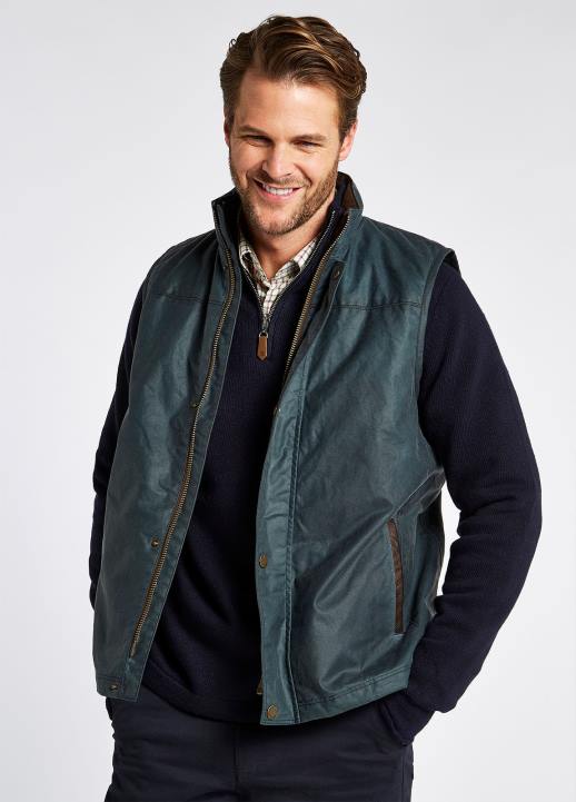 628F1021 vêtements caillou sombre Dubarry Hommes gilet wax éphémère