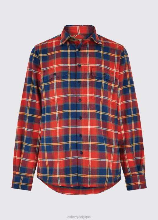 628F1025 vêtements indigo Dubarry Hommes chemise en flanelle à carreaux shelbourne