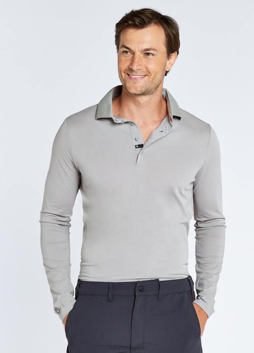 628F1027 vêtements platine Dubarry Hommes polo à manches longues Freshford