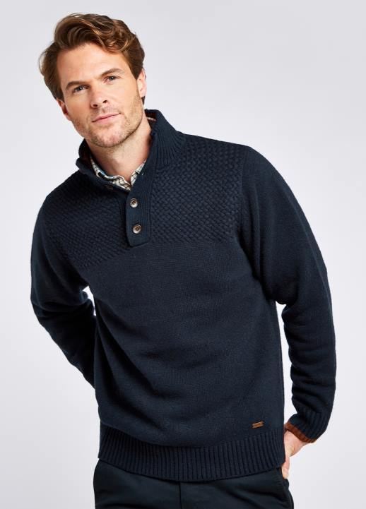 628F1085 vêtements marine Dubarry Hommes pull tricoté en bois rond