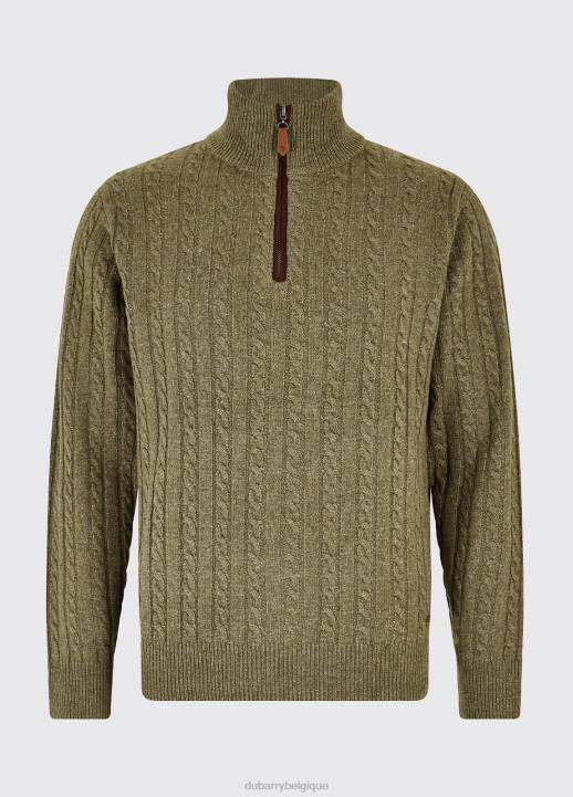 628F1088 vêtements vert sombre Dubarry Hommes pull col zippé cronin