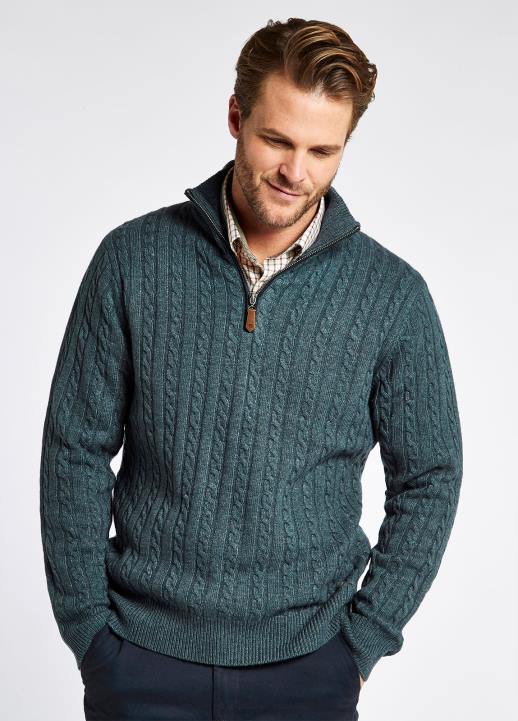 628F1100 vêtements caillou sombre Dubarry Hommes pull col zippé cronin