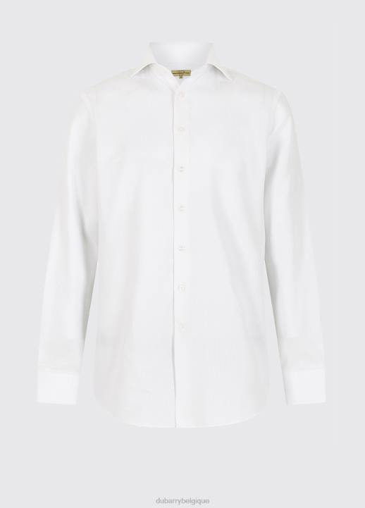 628F1136 vêtements blanc Dubarry Hommes chemise coupe ajustée herbert