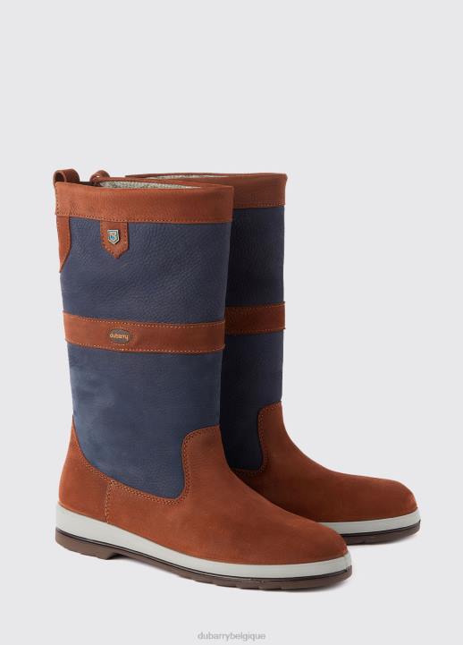 628F115 chaussure bleu marine/marron Dubarry femmes botte de voile ultima