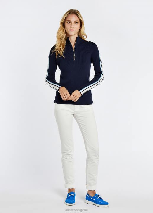 628F139 vêtements marine Dubarry femmes pull à col zippé killglass