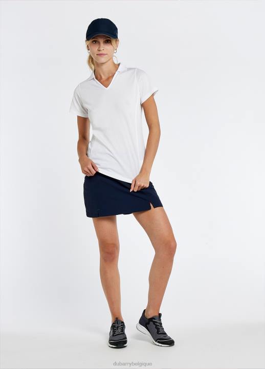 628F163 vêtements blanc Dubarry femmes polo séville à col en V
