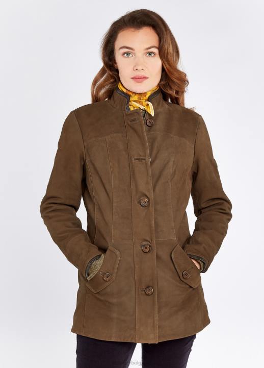 628F170 vêtements noyer Dubarry femmes veste en cuir joyce