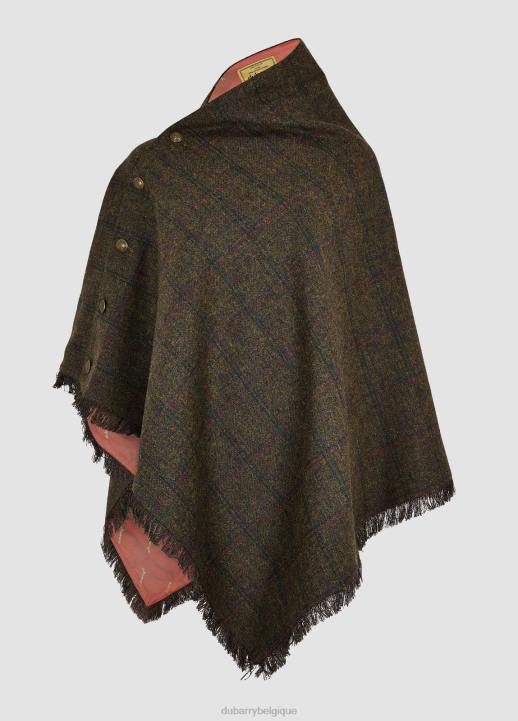 628F175 vêtements ciguë Dubarry femmes poncho en tweed noisette