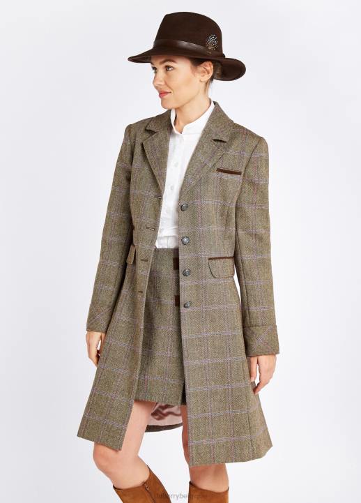 628F180 vêtements rose des bois Dubarry femmes veste en tweed prunellier