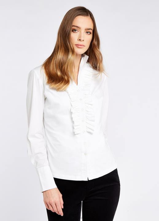 628F184 vêtements blanc Dubarry femmes chemise hortensia