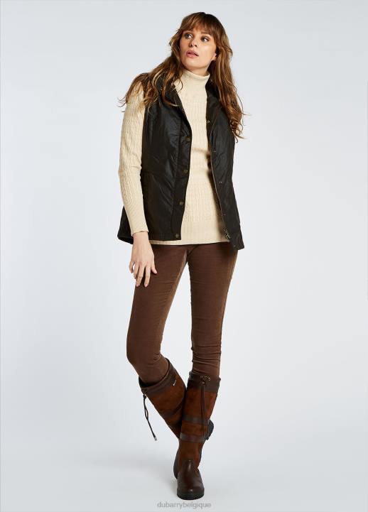 628F197 vêtements vert-de-gris Dubarry femmes gilet ciré pakenham