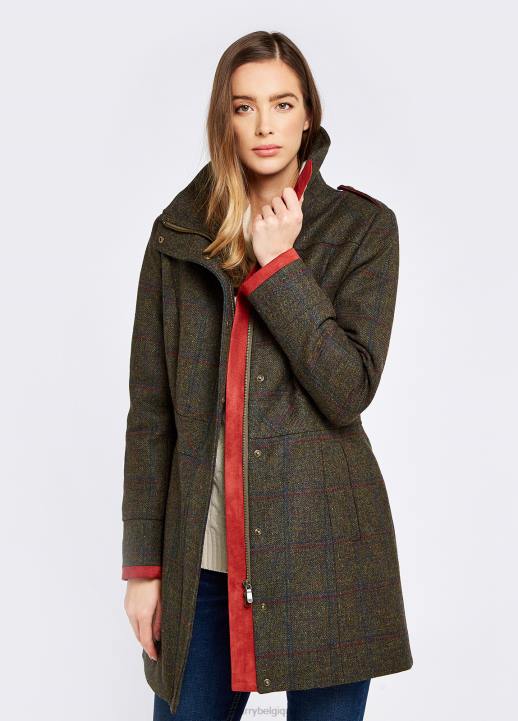 628F202 vêtements ciguë Dubarry femmes manteau en tweed