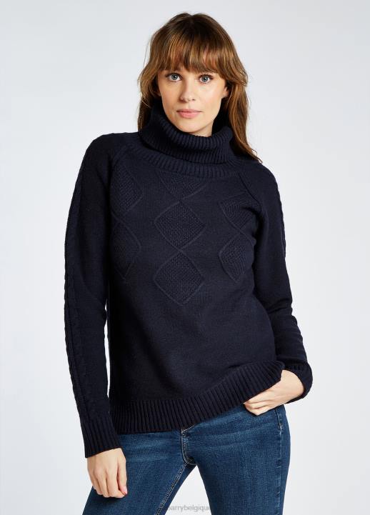 628F214 vêtements marine Dubarry femmes belleek - pull épais à col roulé