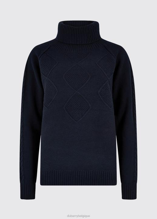 628F214 vêtements marine Dubarry femmes belleek - pull épais à col roulé