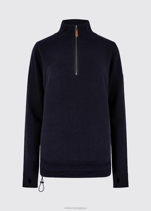 628F221 vêtements marine Dubarry femmes pull morrisey à col zippé