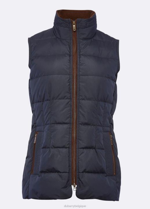 628F222 vêtements bleu marine multicolore Dubarry femmes gilet matelassé Spiddal