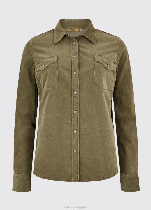 628F227 vêtements vert sombre Dubarry femmes chemise angélique pincord