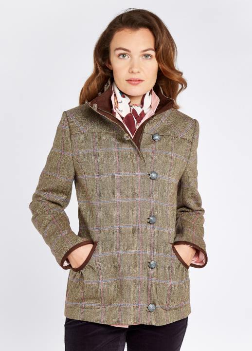 628F231 vêtements rose des bois Dubarry femmes veste en tweed fougère