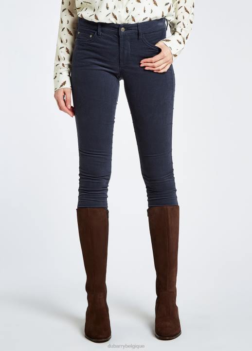628F234 vêtements indigo Dubarry femmes jean pincord chèvrefeuille