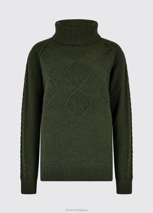 628F237 vêtements olive Dubarry femmes belleek - pull épais à col roulé