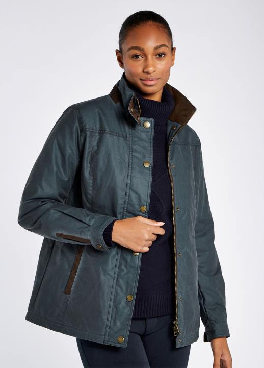 628F238 vêtements caillou sombre Dubarry femmes veste de cire de Mountrath