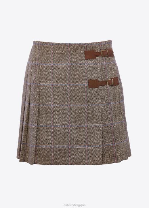 628F243 vêtements rose des bois Dubarry femmes jupe en tweed à fleurs