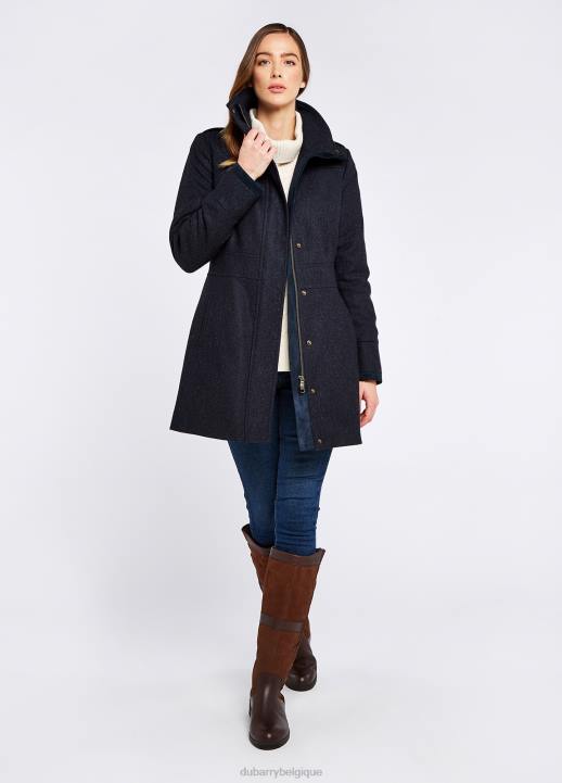 628F248 vêtements marine Dubarry femmes manteau en tweed