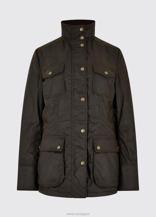 628F251 vêtements vert-de-gris Dubarry femmes veste en cire de Munsboro