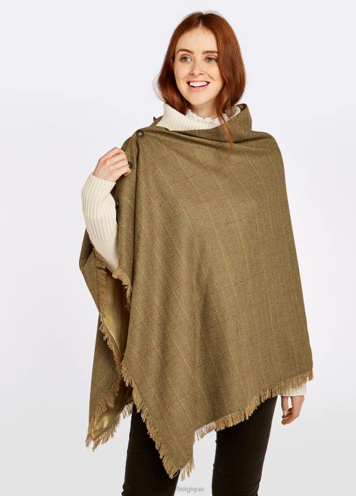 628F253 vêtements orme Dubarry femmes poncho en tweed noisette