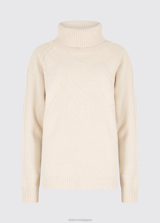 628F278 vêtements craie Dubarry femmes belleek - pull épais à col roulé