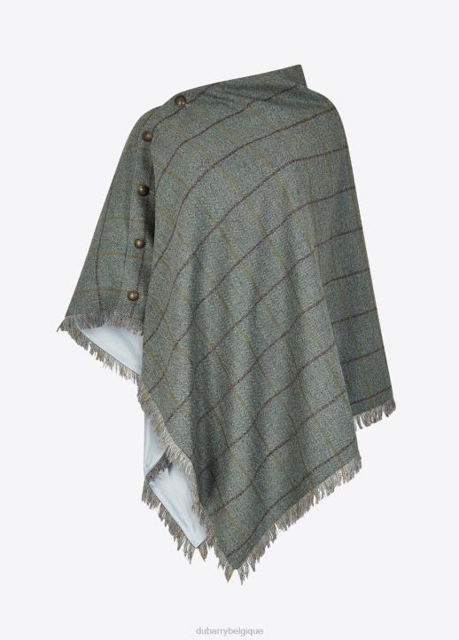 628F283 vêtements oseille Dubarry femmes poncho en tweed noisette
