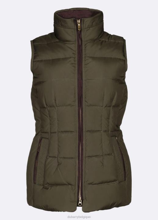628F285 vêtements olive Dubarry femmes gilet matelassé Spiddal