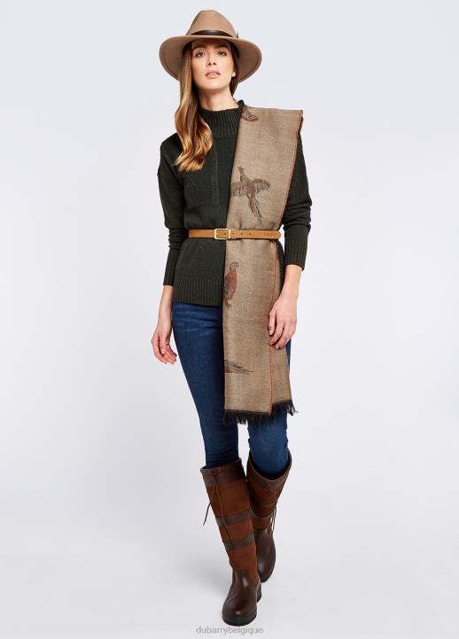 628F286 accessoires taupe Dubarry femmes étole en laine birchdale