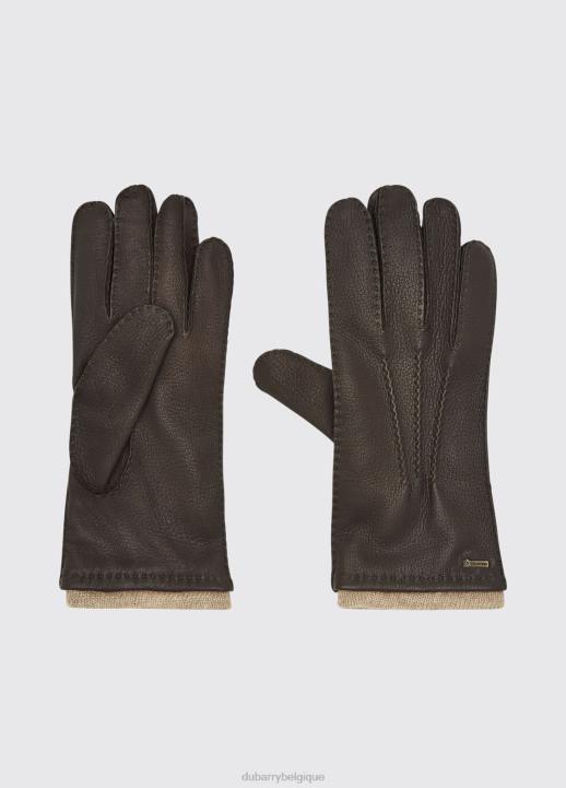 628F368 accessoires acajou Dubarry femmes gants en cuir Kilconnell