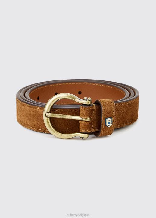 628F370 accessoires chameau Dubarry femmes ceinture en daim à arche