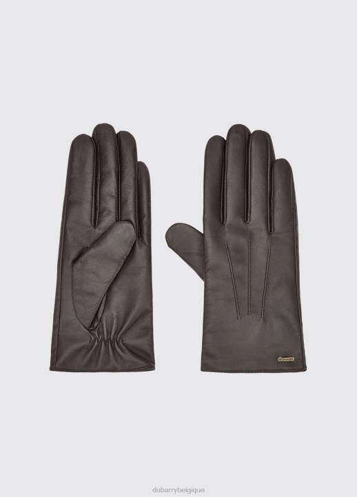 628F402 accessoires acajou Dubarry femmes gants en cuir sheehan