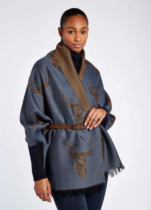 628F446 accessoires indigo Dubarry femmes étole Heatherbell