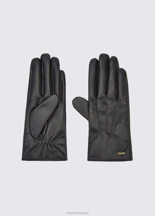 628F448 accessoires noir Dubarry femmes gants en cuir sheehan
