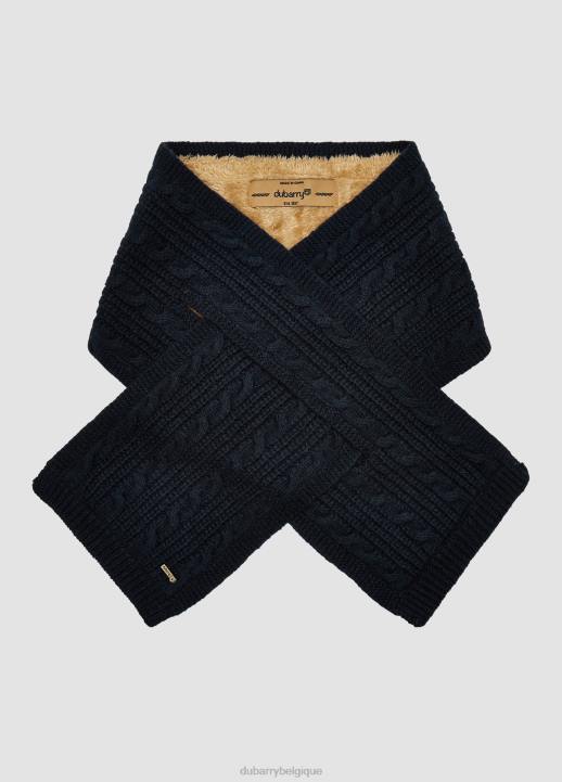 628F454 accessoires marine Dubarry femmes cache-cou tricoté macroom