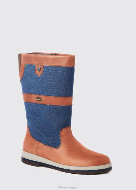 628F46 chaussure bleu marine/marron Dubarry femmes botte de voile trèfle