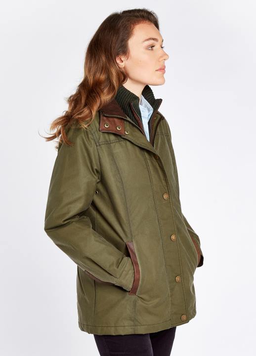 628F497 vêtements vert sombre Dubarry femmes veste cirée Mountrath