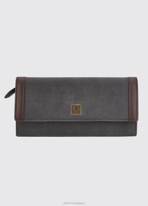 628F501 accessoires noir marron Dubarry femmes portefeuille en cuir Collinstown
