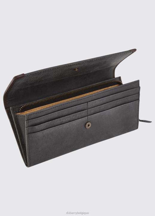 628F501 accessoires noir marron Dubarry femmes portefeuille en cuir Collinstown