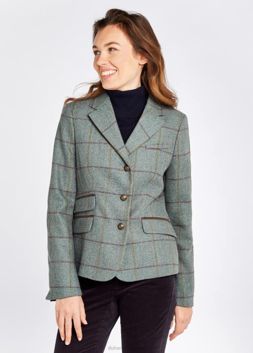 628F506 vêtements oseille Dubarry femmes veste en tweed bouton dor