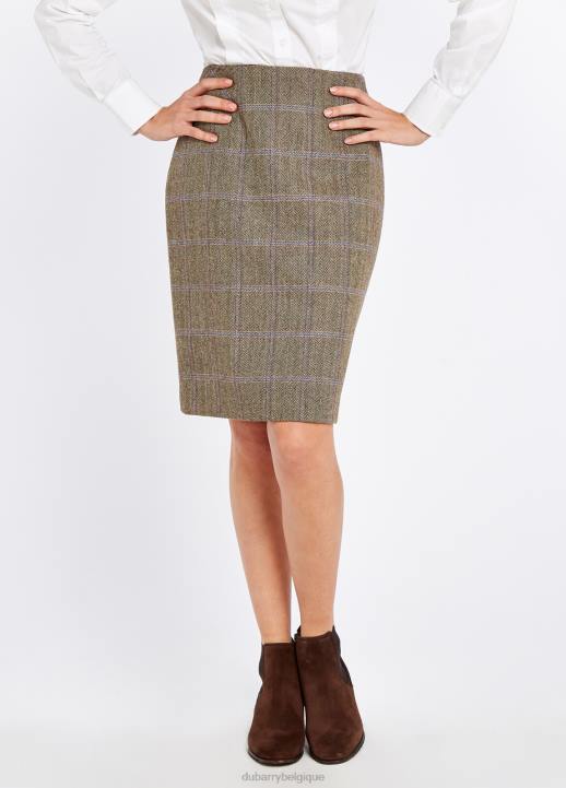 628F513 vêtements rose des bois Dubarry femmes jupe en tweed fougère