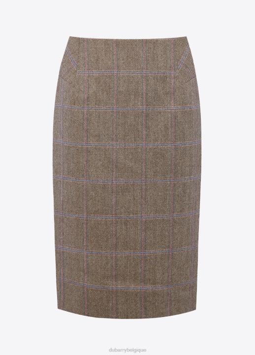 628F513 vêtements rose des bois Dubarry femmes jupe en tweed fougère