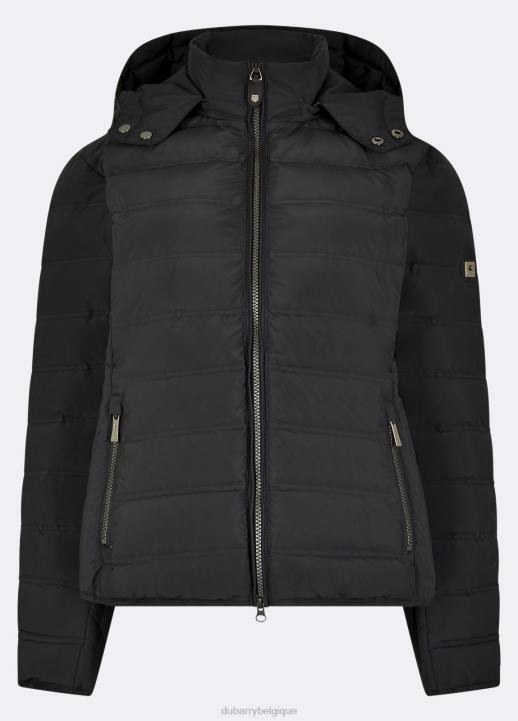 628F525 vêtements noir Dubarry femmes manteau matelassé Kilkelly