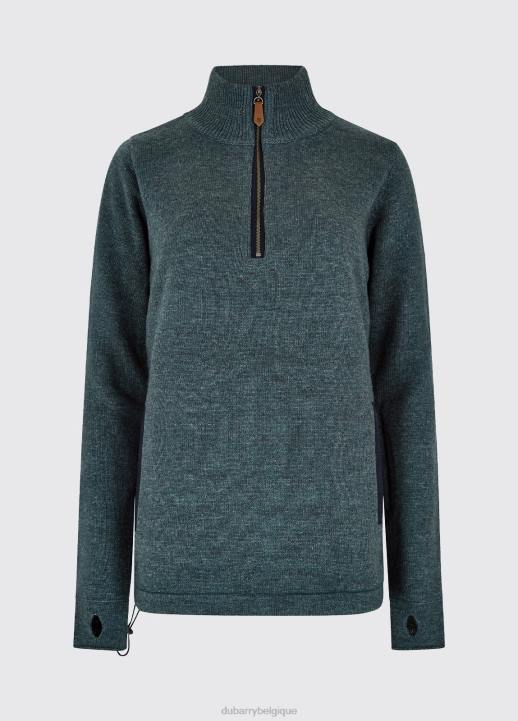 628F545 vêtements caillou sombre Dubarry femmes pull morrisey à col zippé
